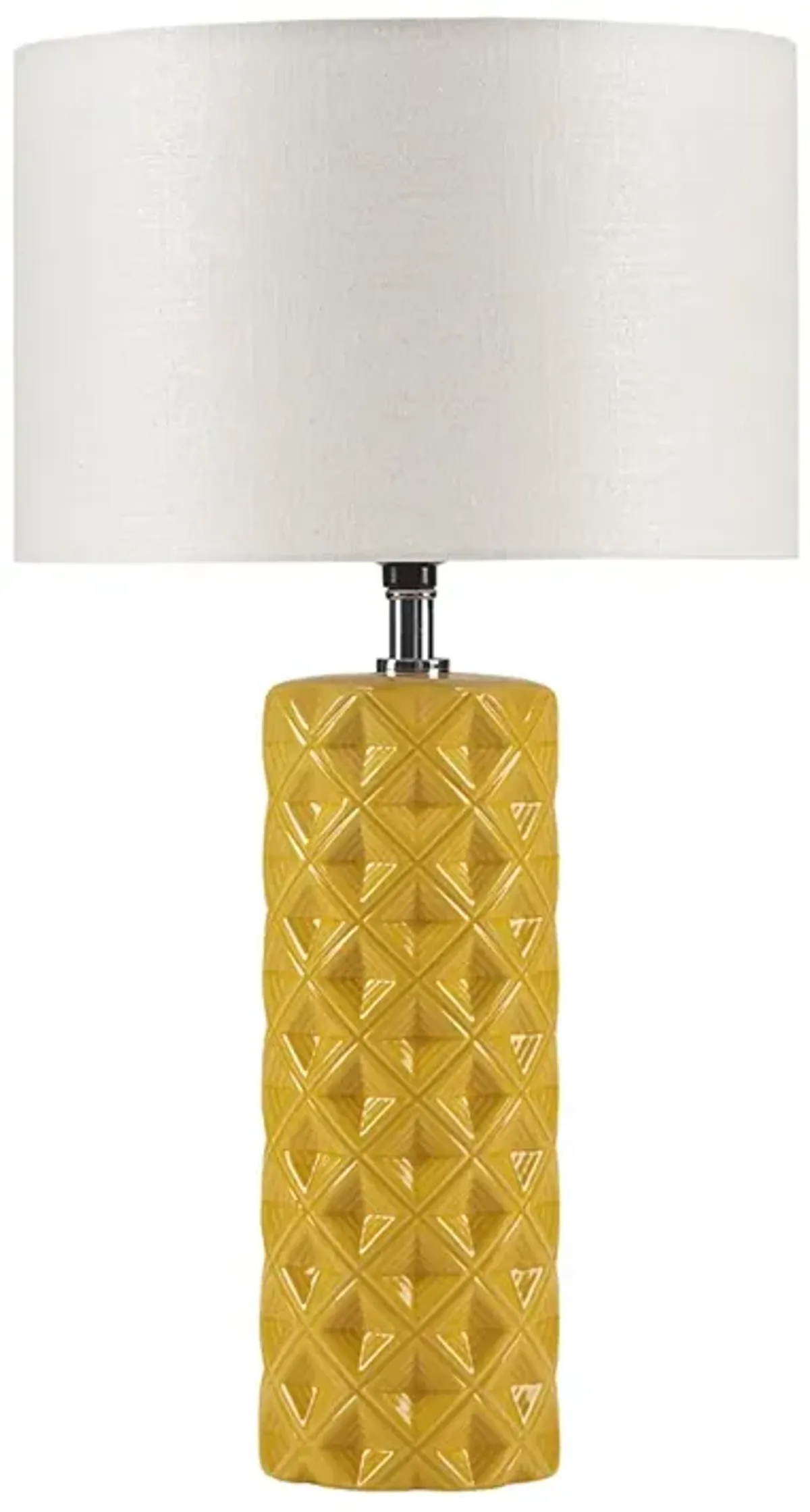 Gracie Mills Clarke Modern Geometry Ceramic Table Lamp