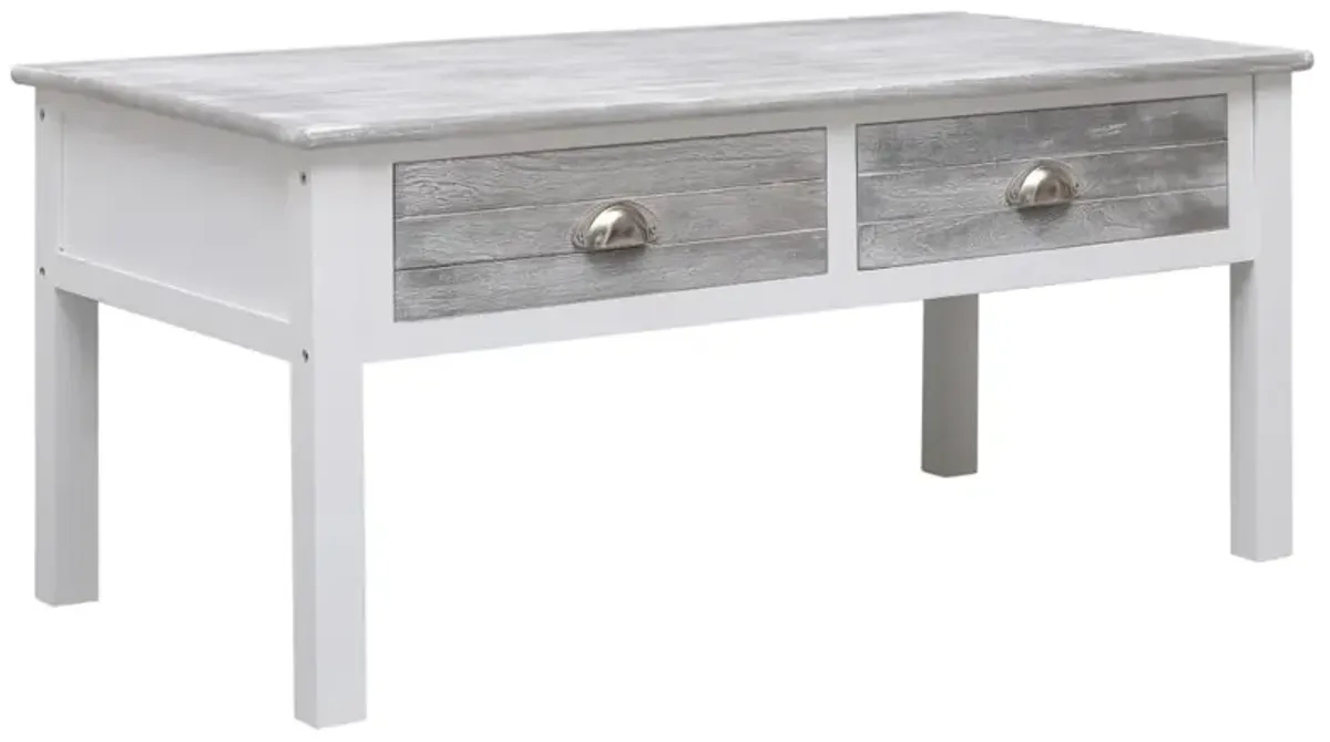 vidaXL Coffee Table Gray 39.4x19.7x17.7 Wood