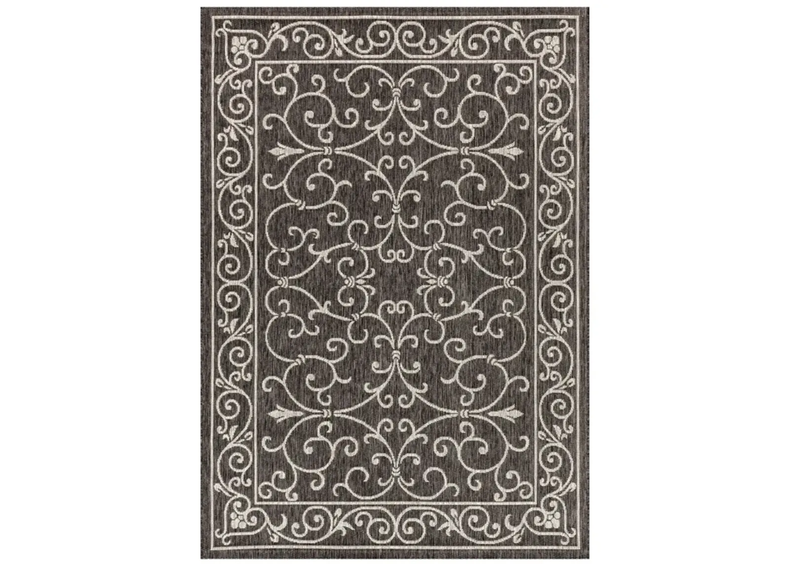 Charleston Vintage Filigree Textured Weave Indoor/Outdoor Area Rug