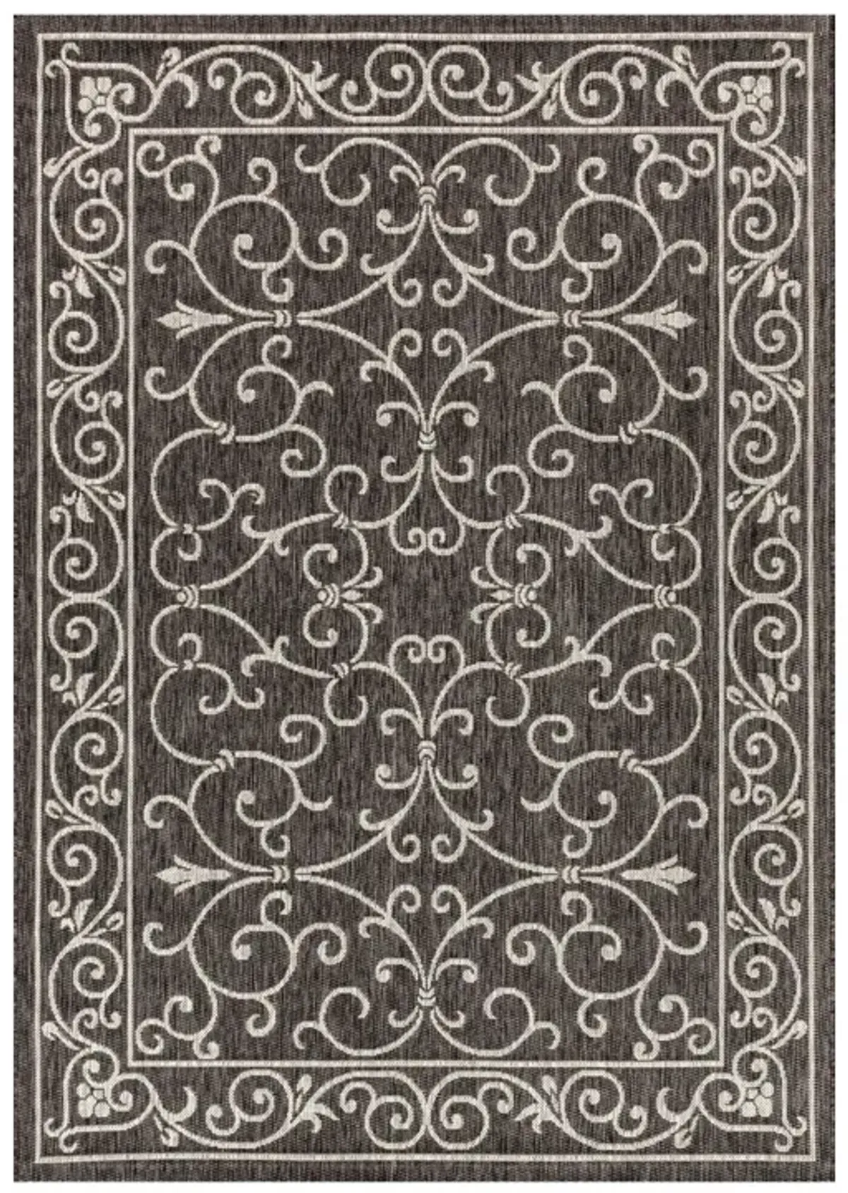 Charleston Vintage Filigree Textured Weave Indoor/Outdoor Area Rug