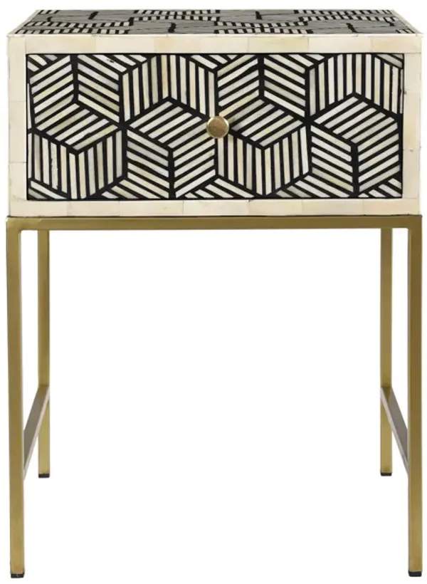 Bone Inlay Side Table