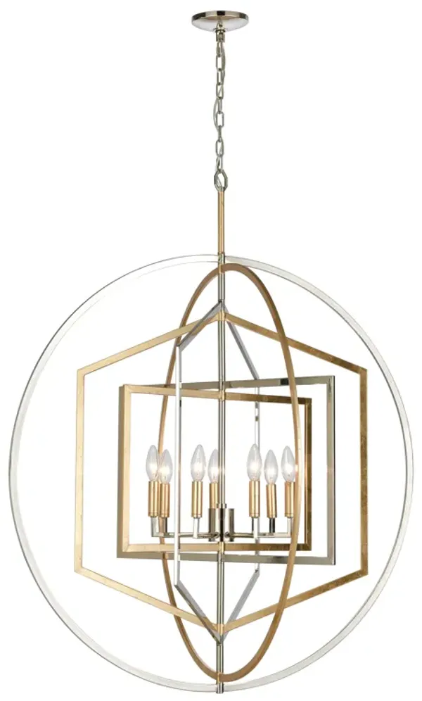 Geosphere 36'' Wide 7-Light Chandelier