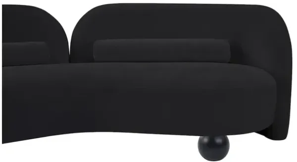 Meridian Furniture Daphne Black Chenille Fabric Loveseat