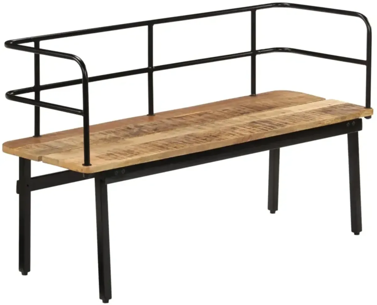 vidaXL Bench 47.2"x15.7"x27.6" Solid Mango Wood