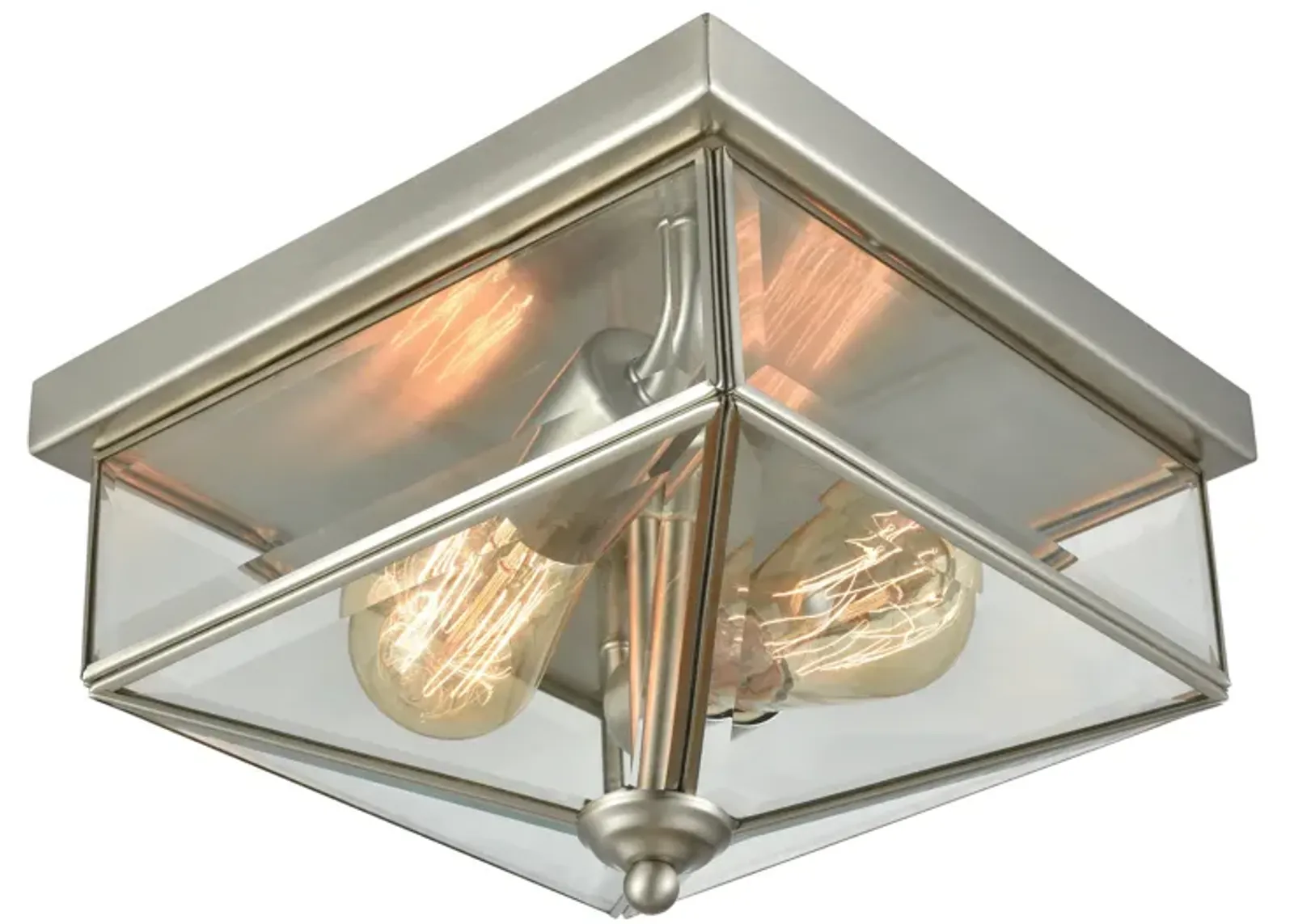 Lankford 10'' Wide Silver 2-Light Outdoor Flush Mount