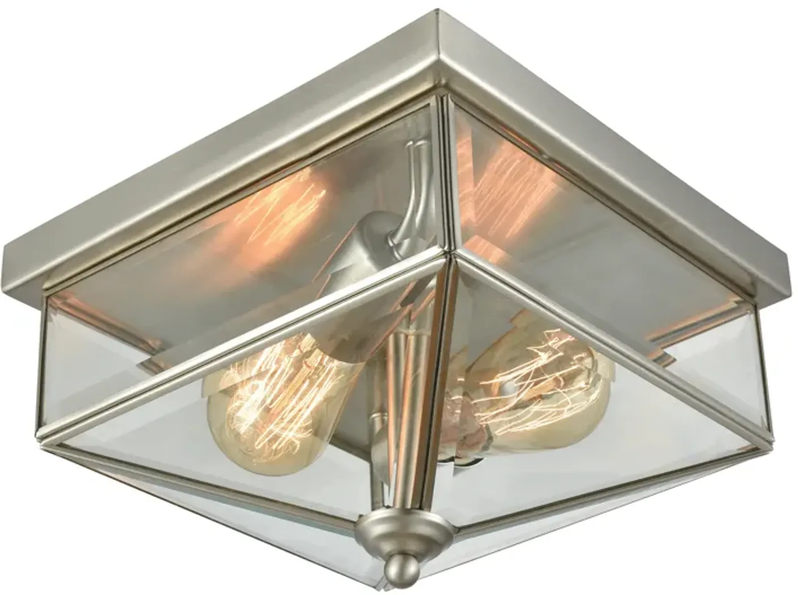 Lankford 10'' Wide Silver 2-Light Outdoor Flush Mount