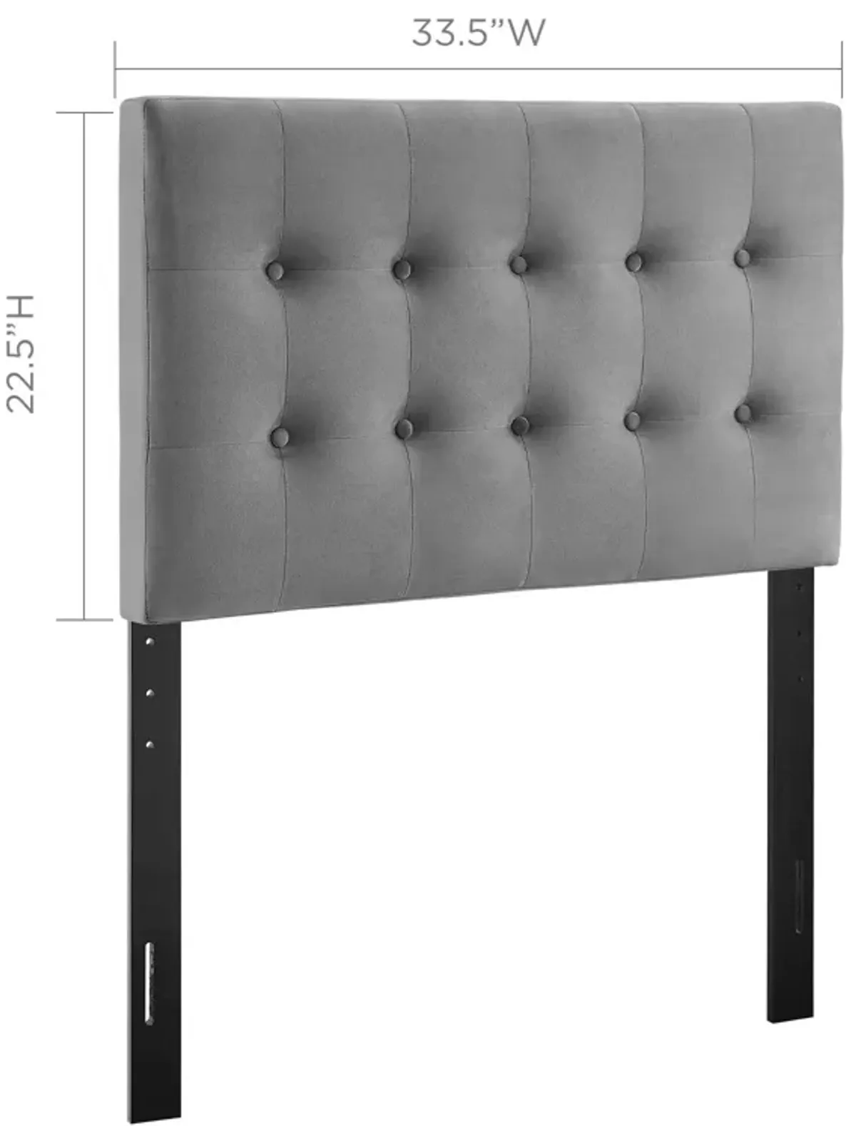 Modway - Emily Twin Biscuit Tufted Performance Velvet Headboard