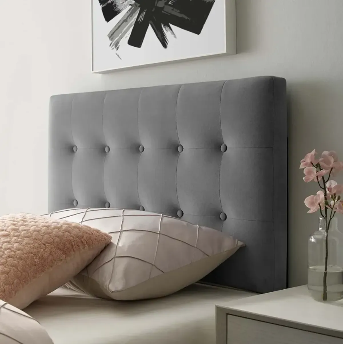 Modway - Emily Twin Biscuit Tufted Performance Velvet Headboard