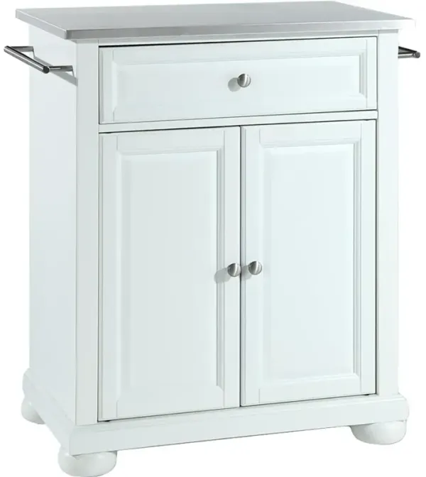 Alexandria Stainless Steel Top Portable Kitchen Island/Cart