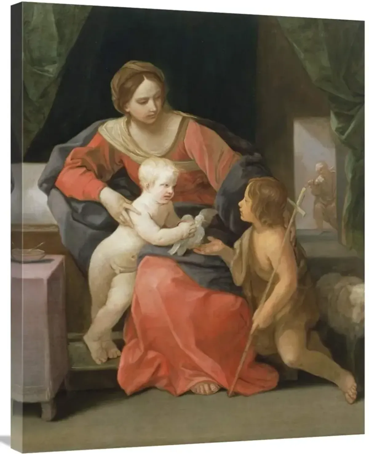 Virgin and Child with Saint John the Baptist-Canvas Art-28x35