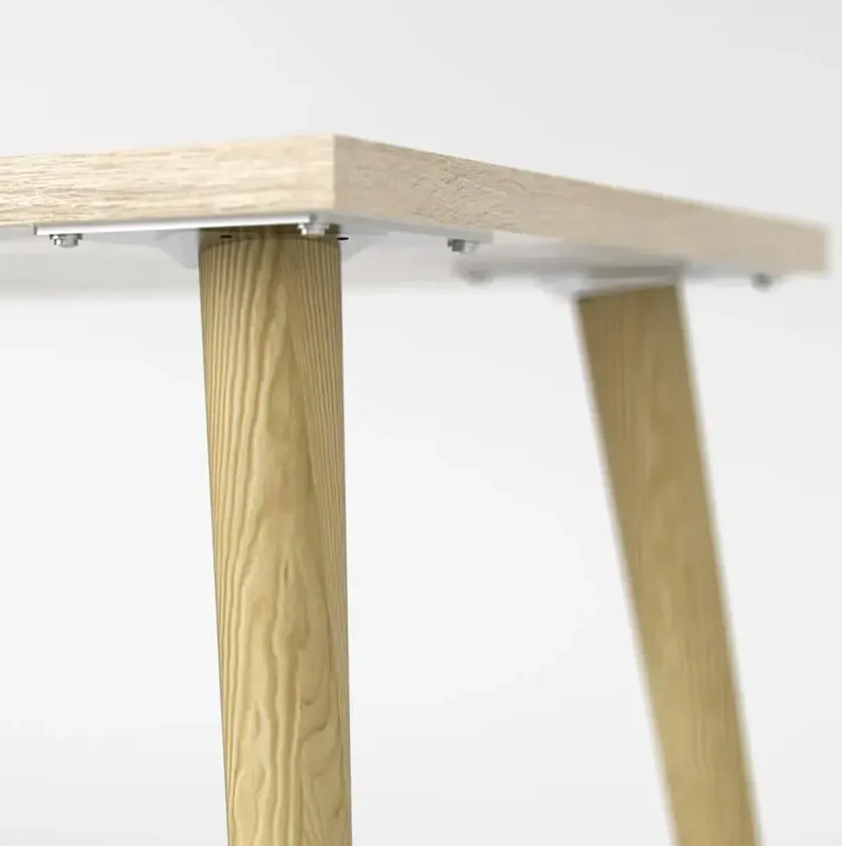 Tvilum Diana 2 Drawer, 3 Shelf Desk, White/Oak Structure