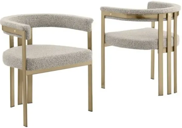 Best Quality Furniture Glam Gatsby Gray Side Chairs- Set Of 2