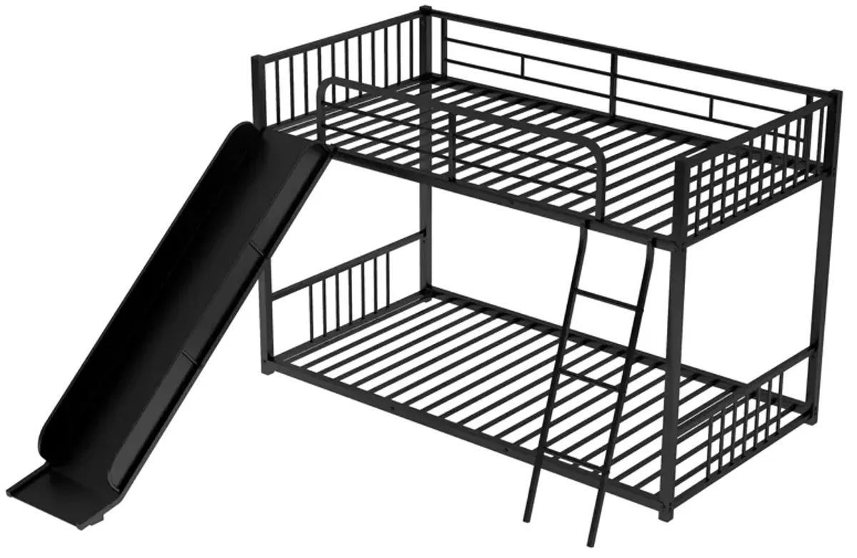 Merax Modern Bunk Bed with Slide Ladder