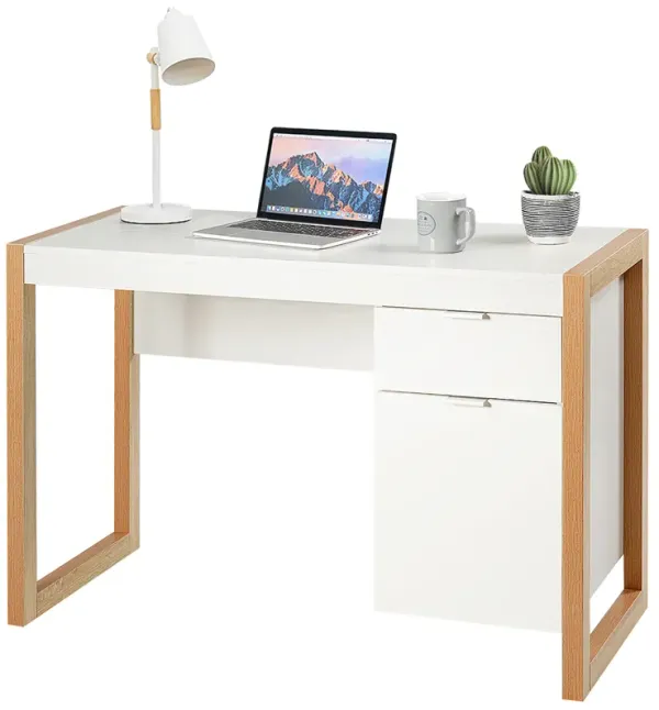 Costway Computer Desk Workstation Table With Drawers Home Office