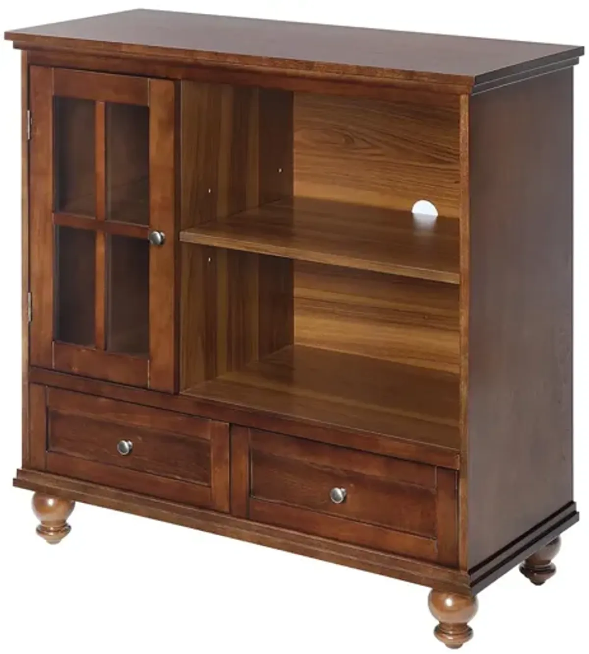 Convenience Concepts Tahoe Highboy 2 Drawer TV Stand with Storage Cabinet and Shelves