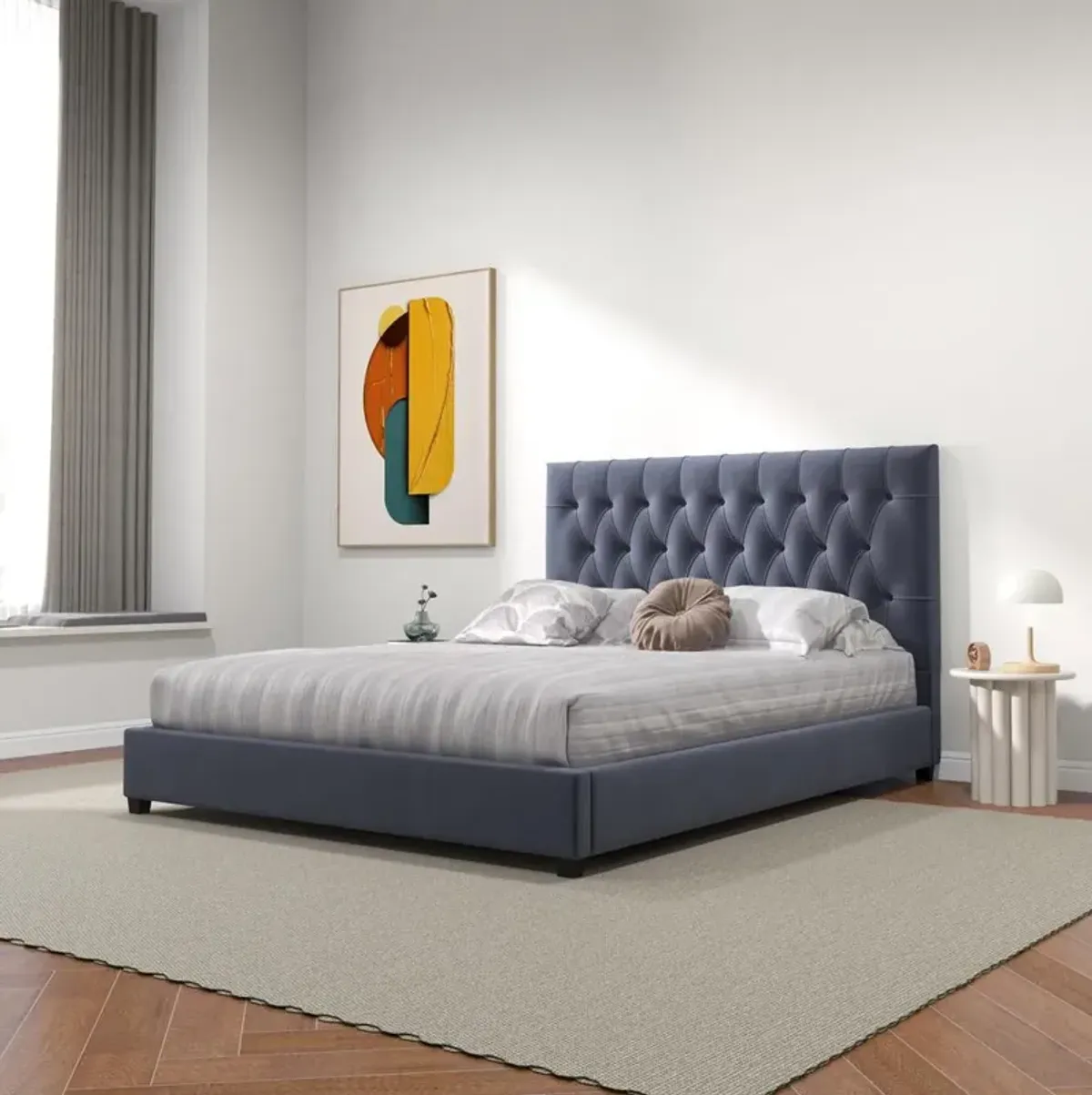 Ashcroft Furniture Co Donald Queen Upholstered Platform Bed