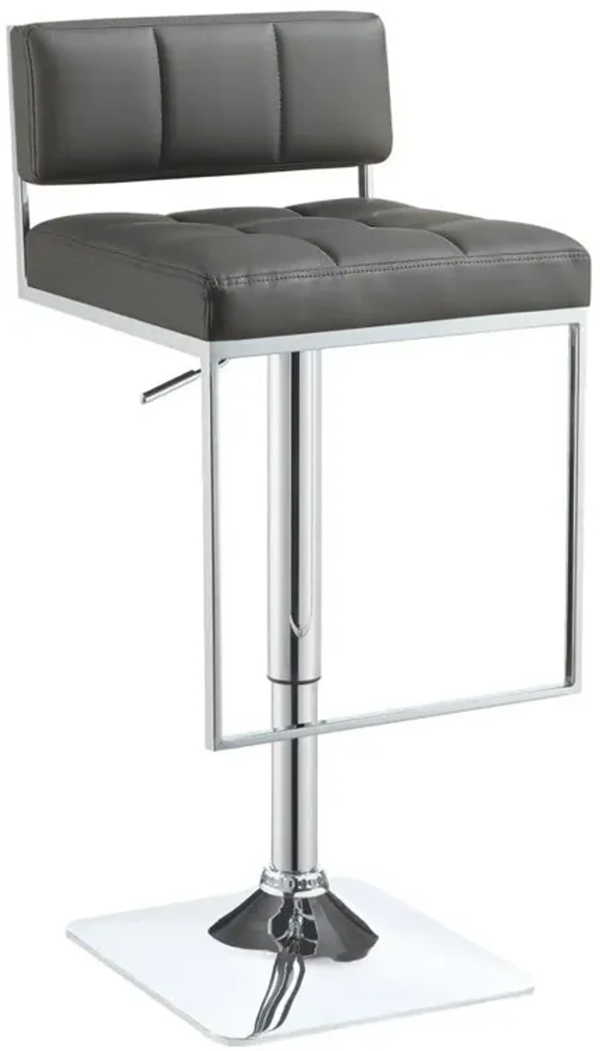 Alameda Adjustable Bar Stool Chrome And Grey Mathis Home | Furniture.com