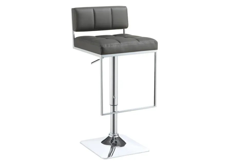 Alameda Adjustable Bar Stool Chrome and Grey