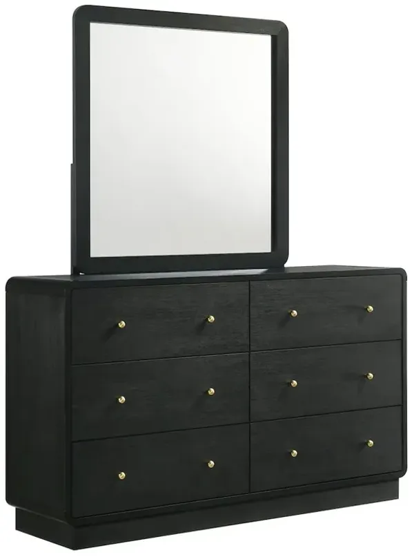 Coaster Co. of America Cavelle 6-drawer Dresser and Mirror Black