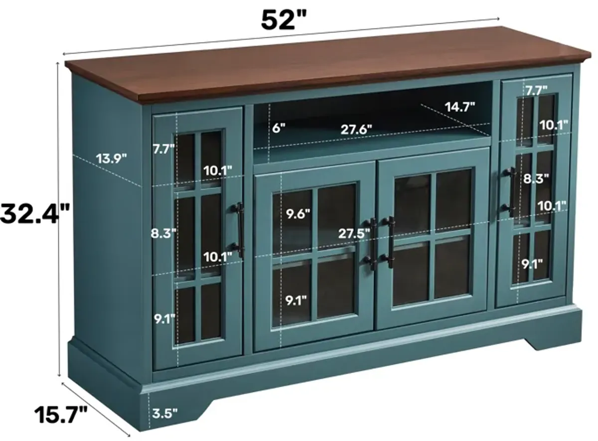 Hivvago Sideboard Buffet Table with 4 Doors