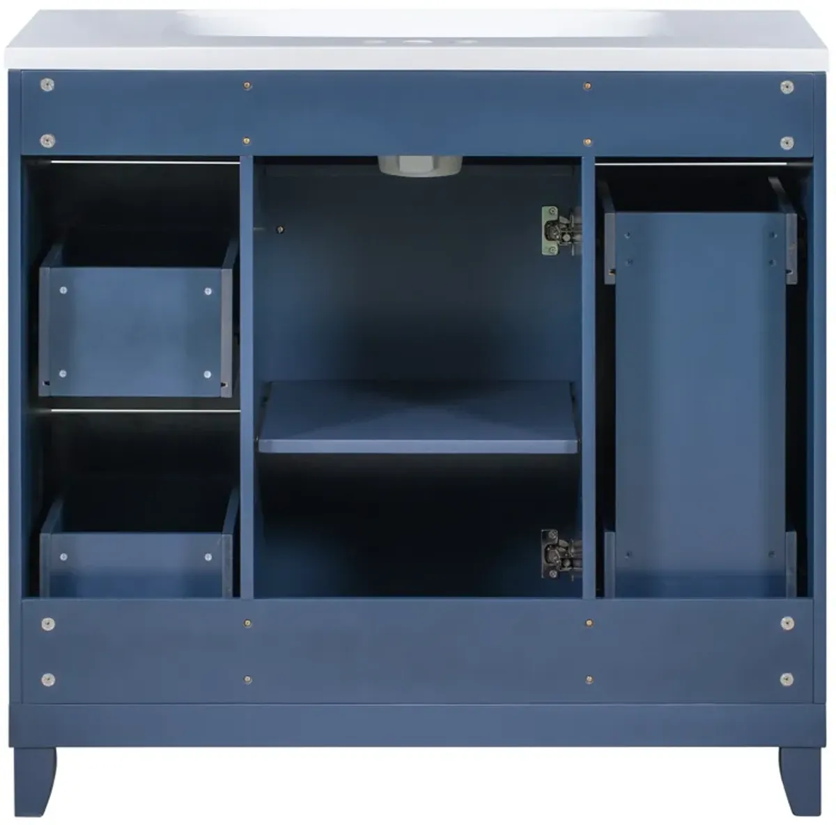 Gewnee 36" Bathroom Vanity Cabinet with Sink,Shaker Cabinetin Navy Blue or white