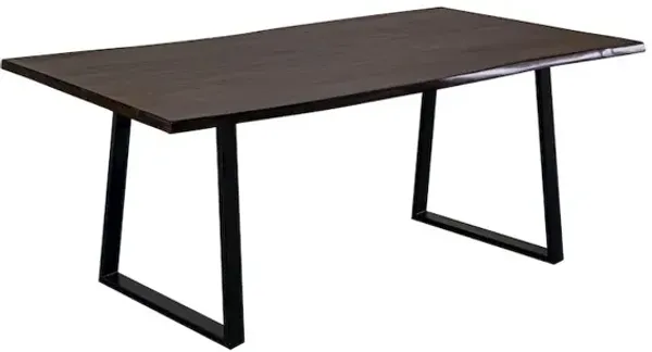 Porter Designs Manzanita Live Edge Solid Sheesham Wood Dining Table, Gray