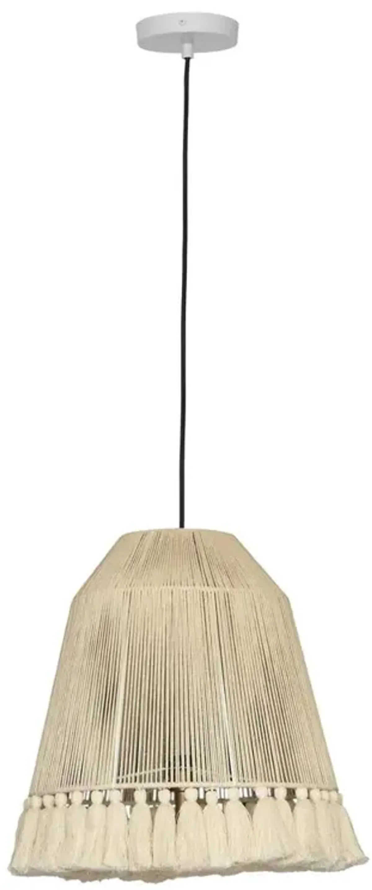 Belen Kox Bohemian Tasseled Cotton Pendant Lamp, Belen Kox