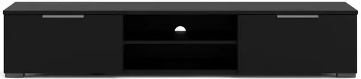 Tvilum 2 Drawer 2 Shelf TV Stand Black Matte