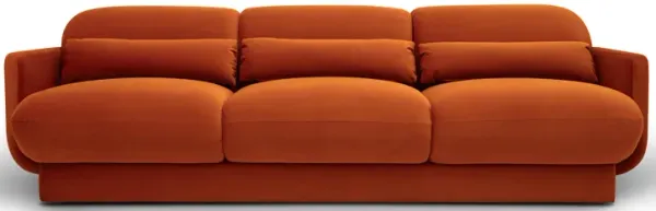 Azalea Rust Orange Velvet Sofa