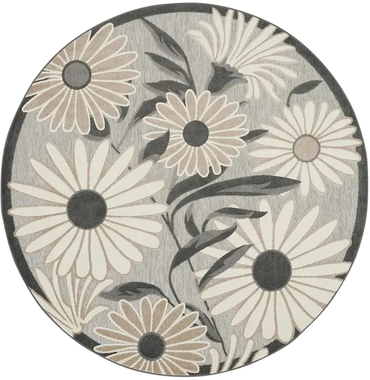 Aloha ALH33 Beige 5'3" x Round Rug