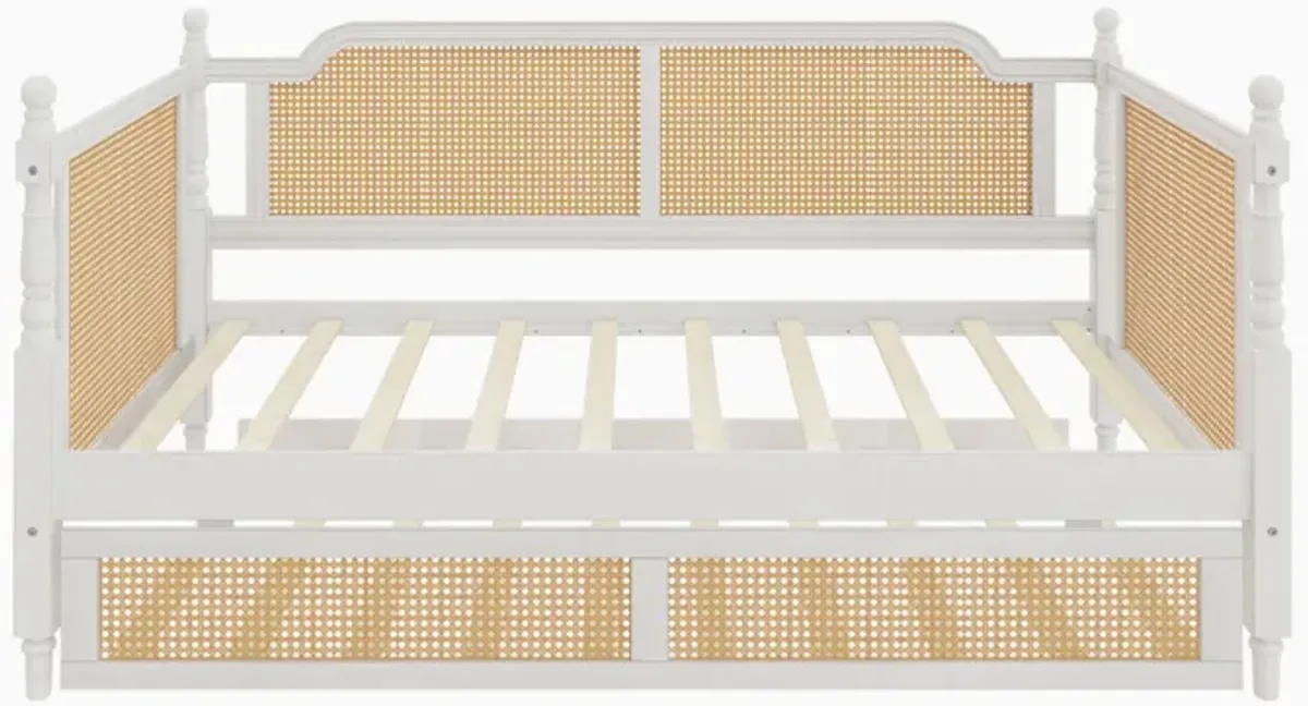 Merax Traditional Daybed with Trundle for Limited Space