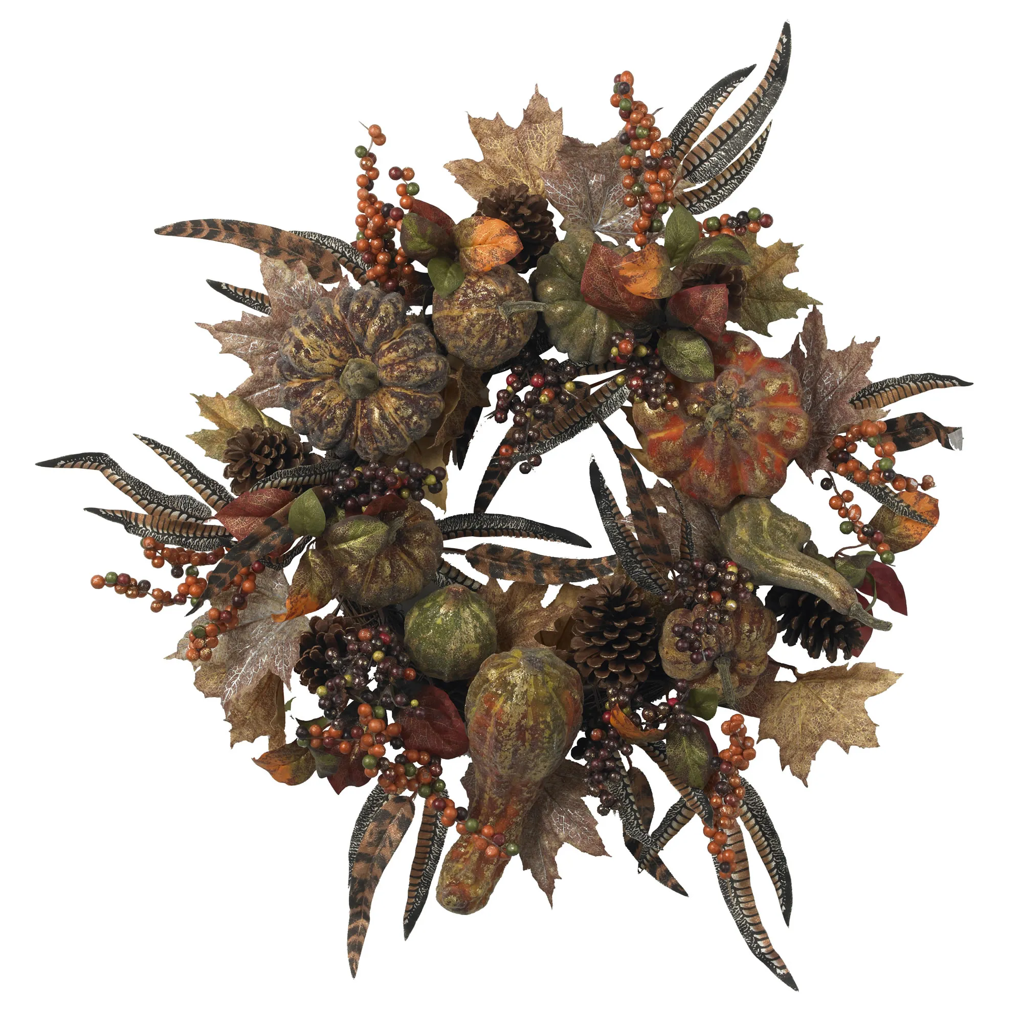 HomPlanti 28" Autumn Pumpkin Wreath