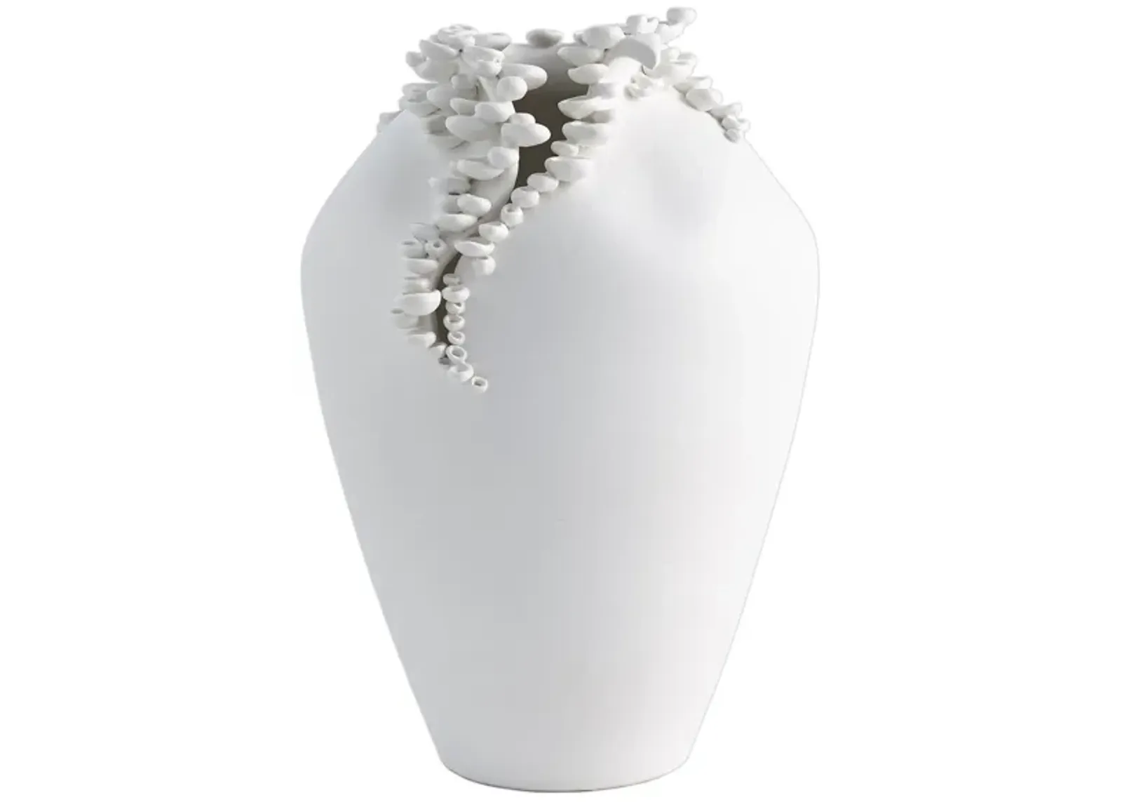 Cascading Reef Vase- Short White