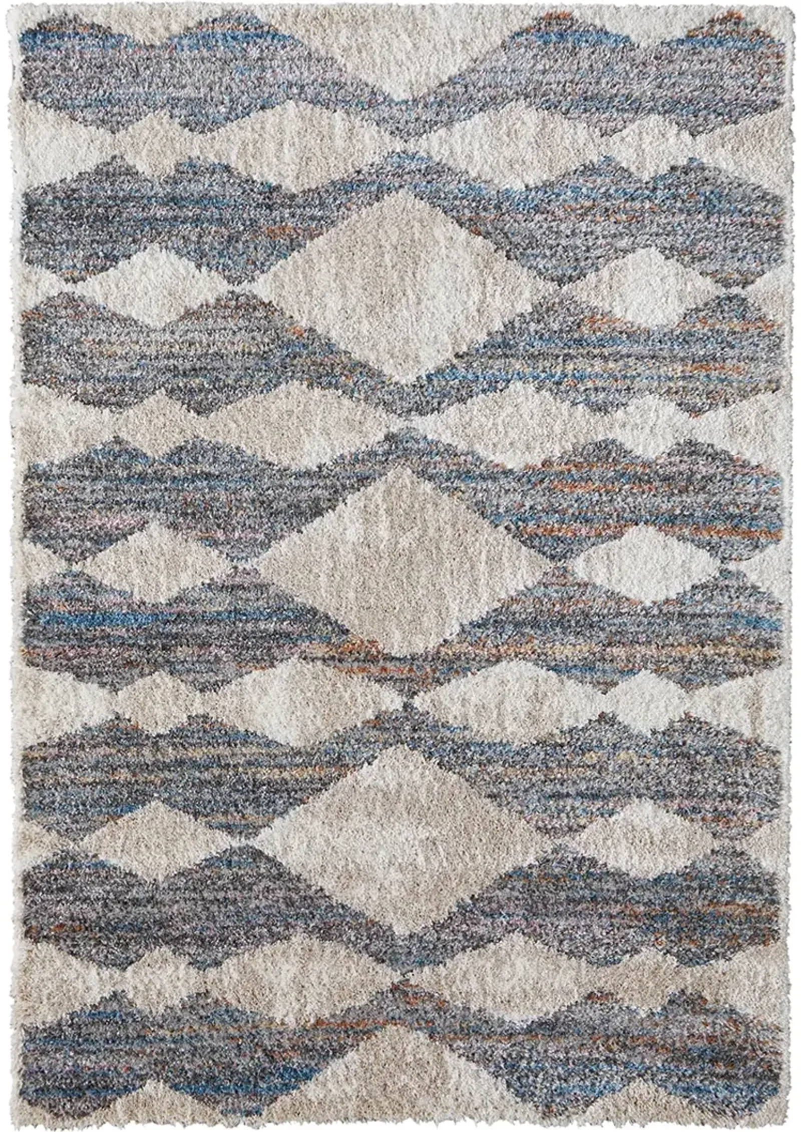 Mynka 39IFF Tan/Ivory/Blue 5' x 8' Rug