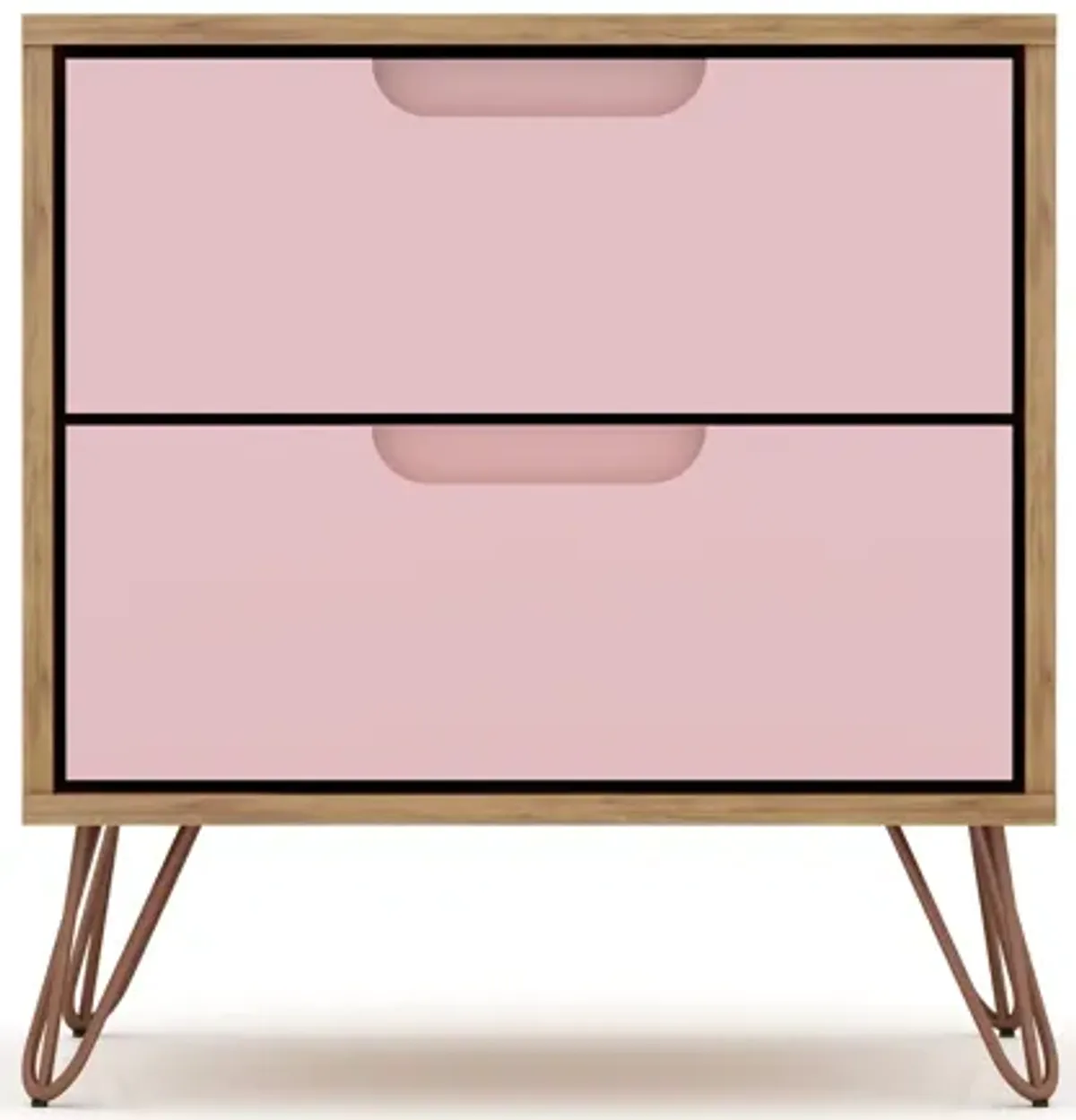 Rockefeller Pink 2-Drawer Nightstands (Set of 2)