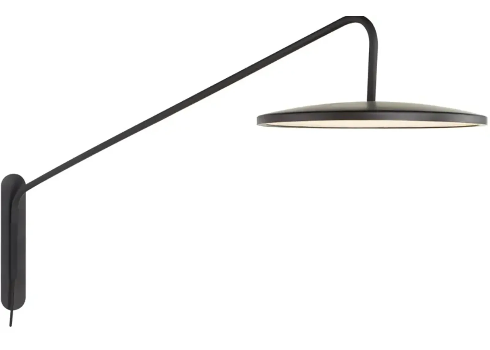 Dot 16" Articulating Wall Light in Matte Black