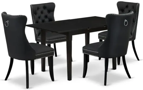 5 Piece Dining Table Set Consists of a Rectangle Wooden Table
