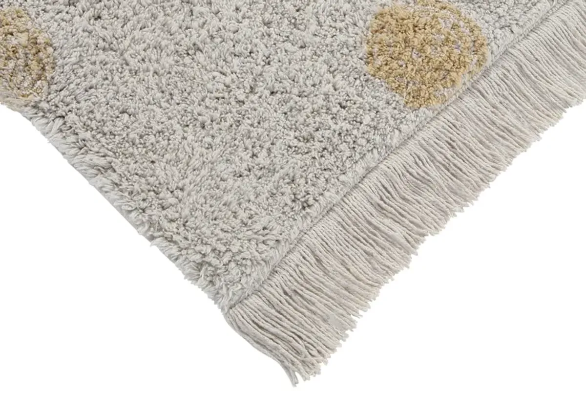 Washable rug Hippy Dots Honey