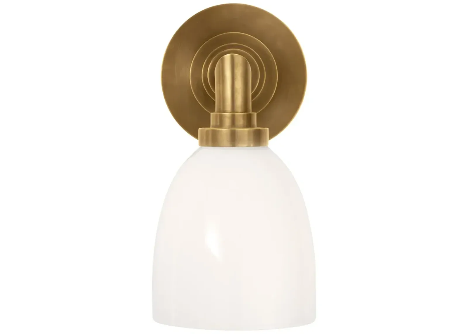 Wilton Single Bath Light in Antique Brass