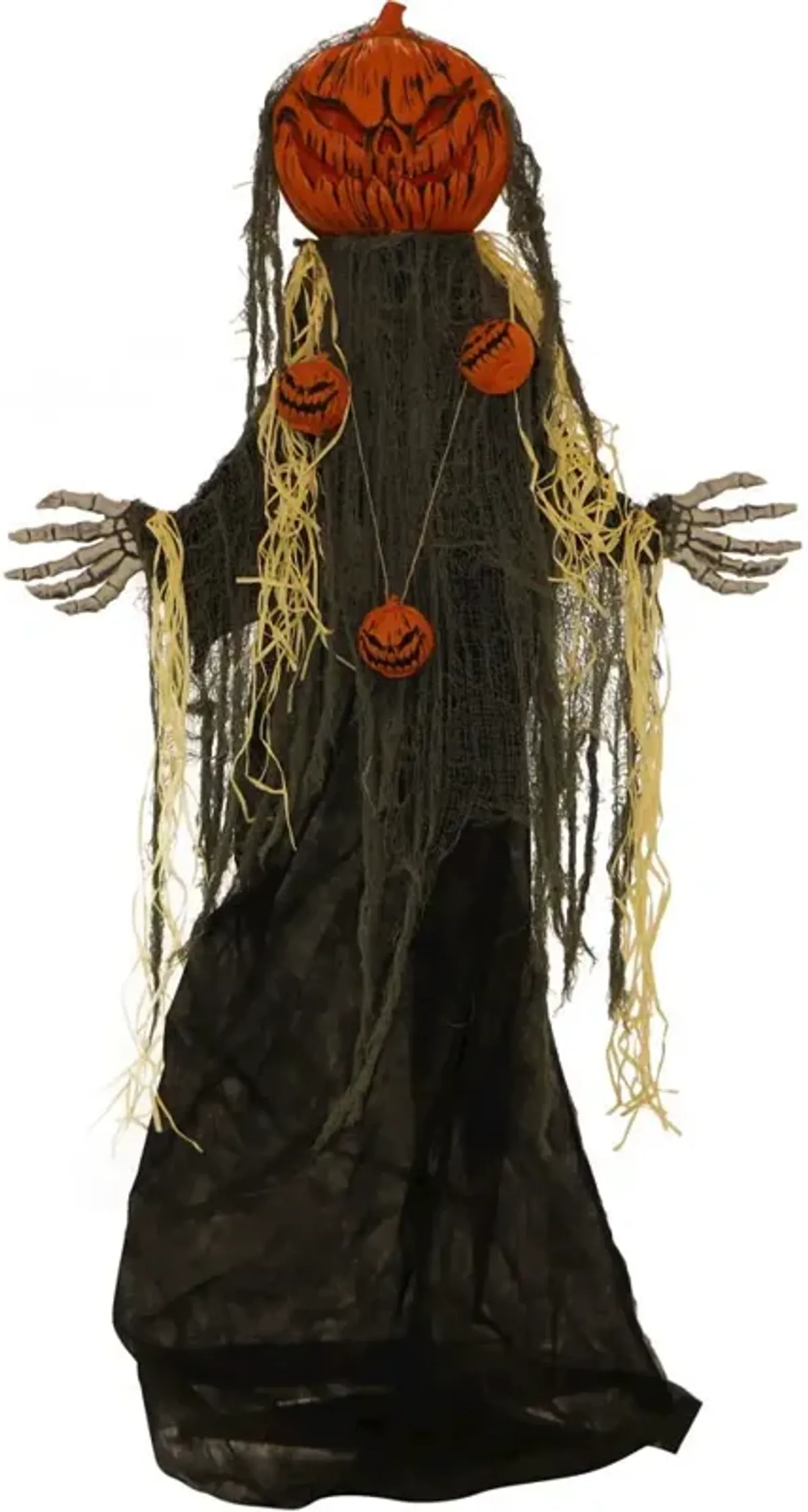 Haunted Hill Farm 63 Light Up Standing Pumpkin Man