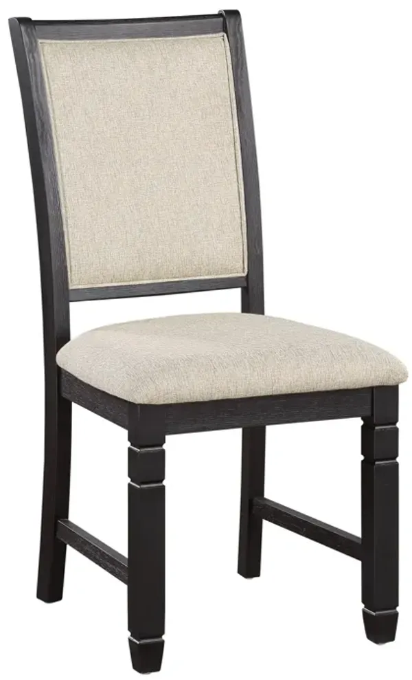 Rick 22 Inch Side Dining Chairs Set of 2, Ladder Back, Burnished Brown Rubberwood - Benzara