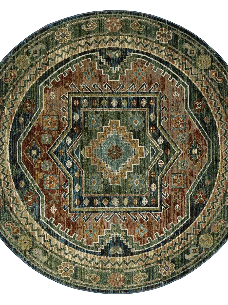 Andorra 7'10" x 10'10" Blue Rug