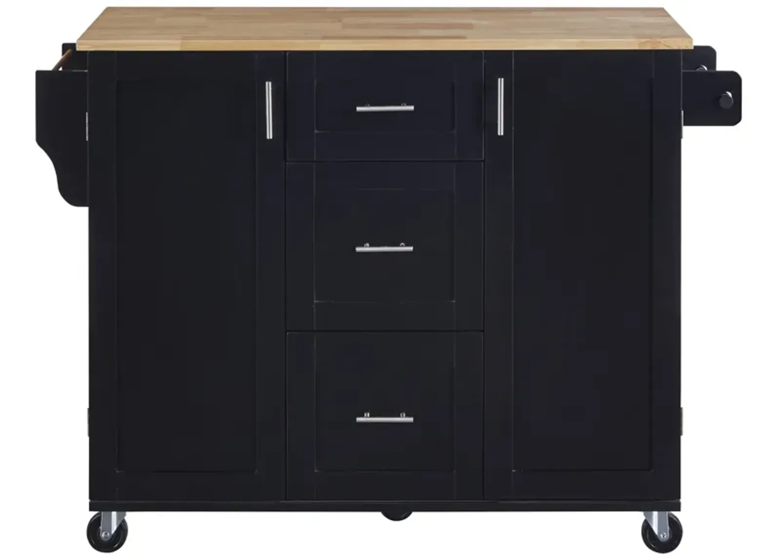 Merax Modern Kitchen Cart Rolling Kitchen Island with Storage