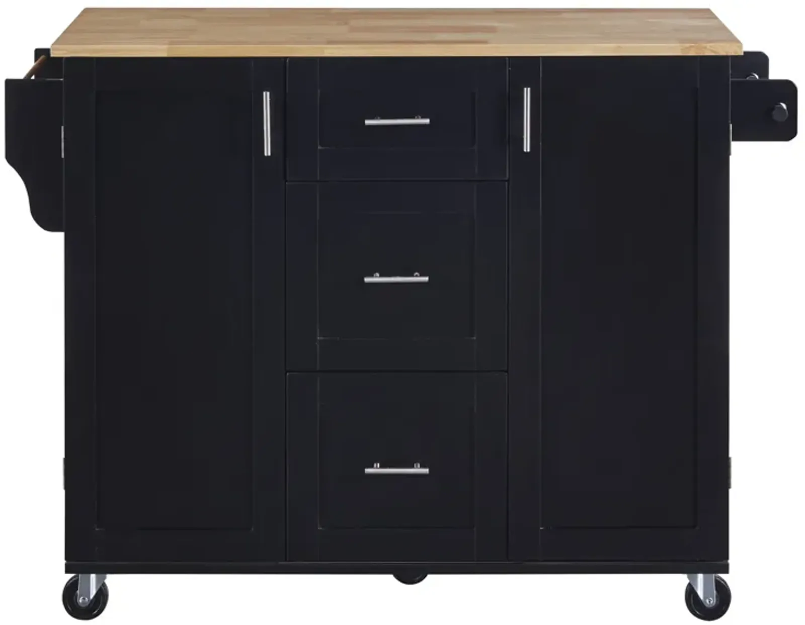 Merax Modern Kitchen Cart Rolling Kitchen Island with Storage