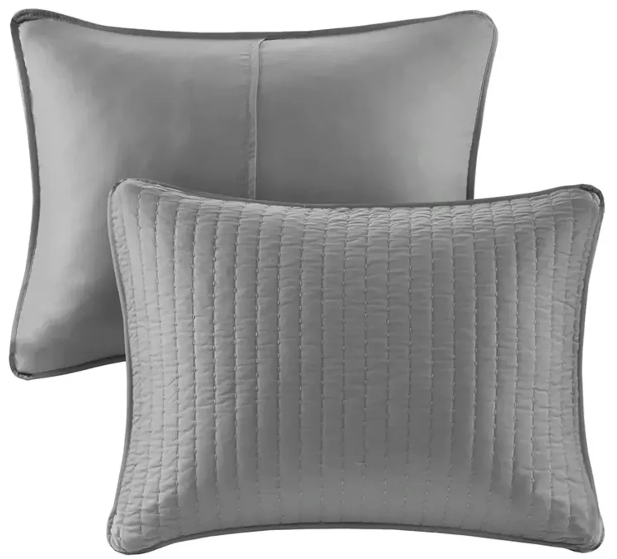 Gracie Mills Becker Cozy Reversible Pick Stitch Quilt Set with Matching Shams