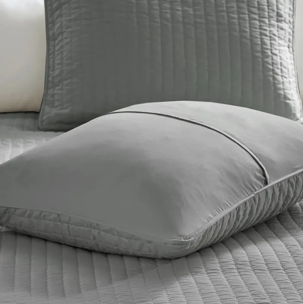 Gracie Mills Becker Cozy Reversible Pick Stitch Quilt Set with Matching Shams