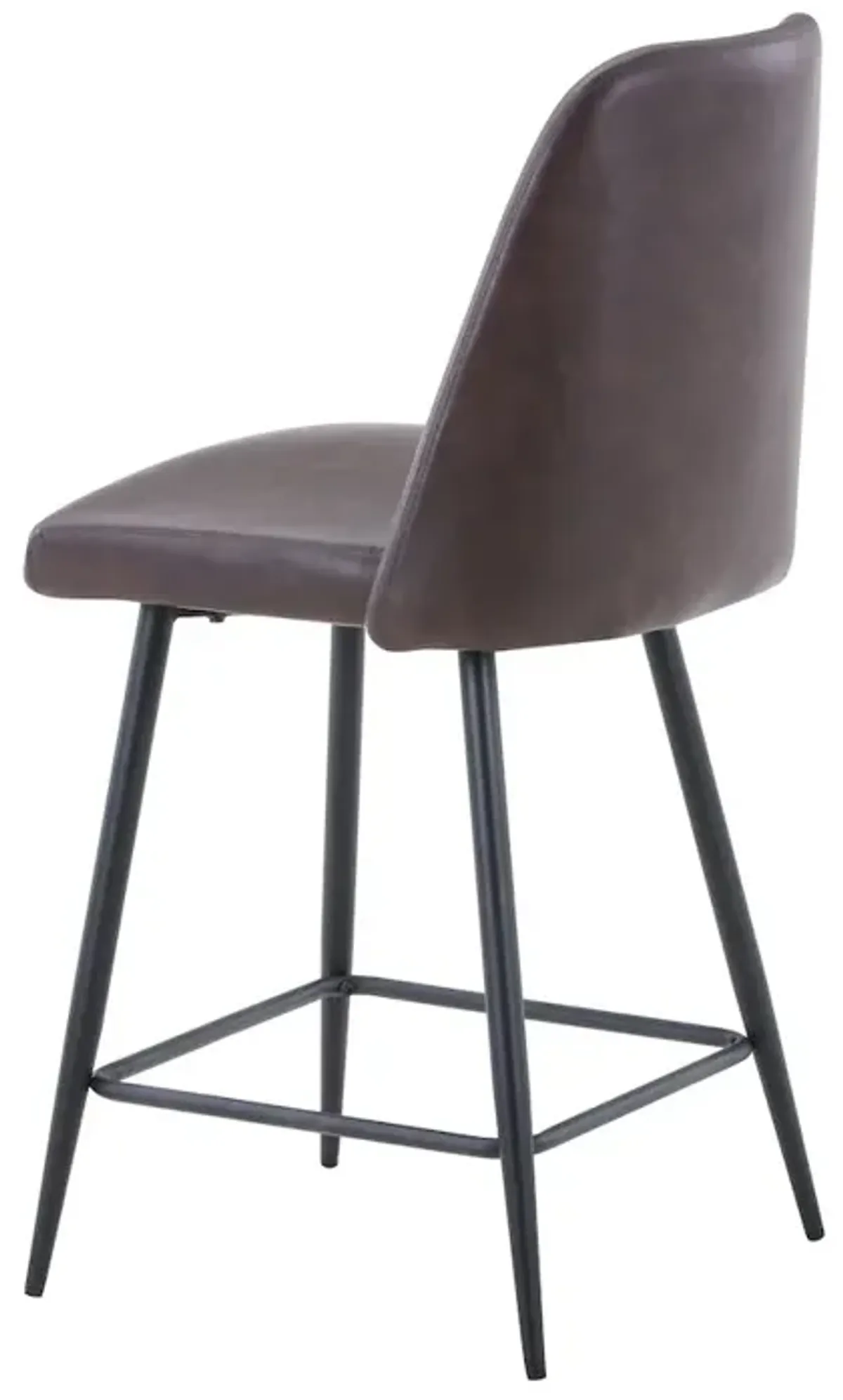 Jofran Mid-Century Modern Faux Leather Upholstered Counter Height Barstool (Set of 2)