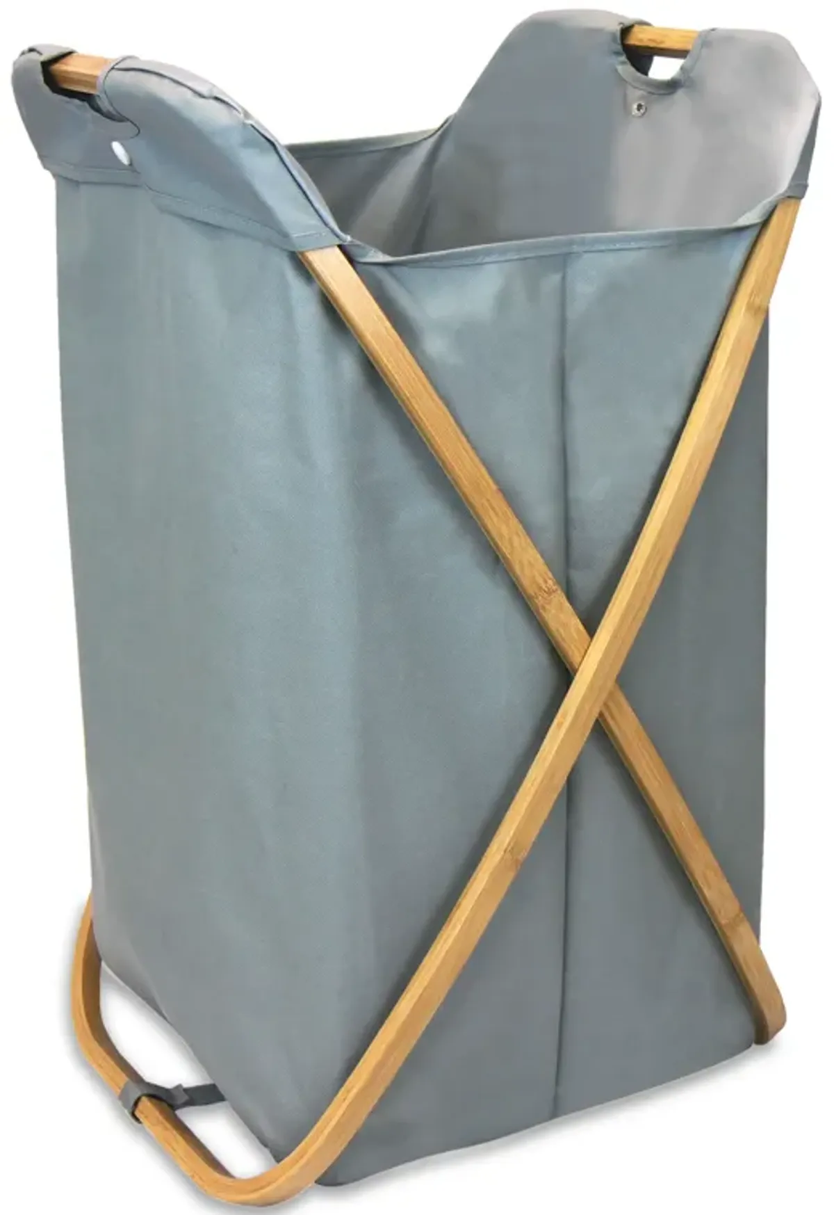 Oceanstar Bamboo Folding X-Frame Laundry Hamper Sorter