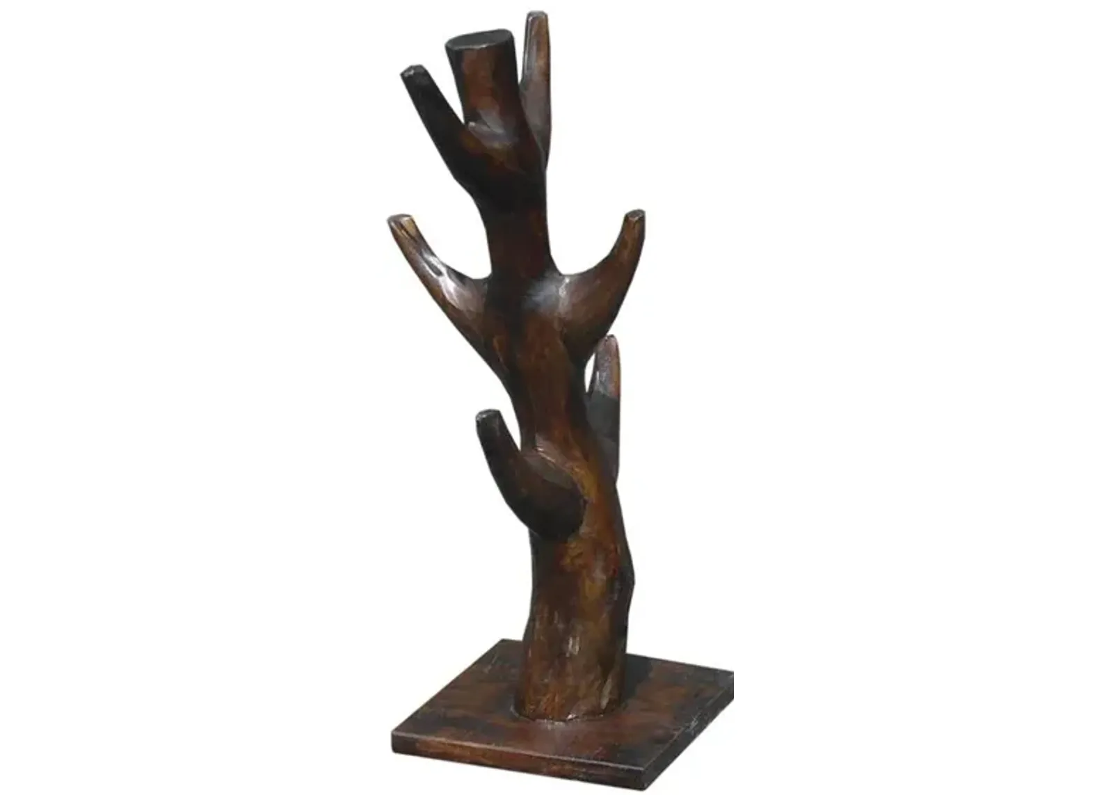 Decorative Wooden Tree Stand-Dark Brown