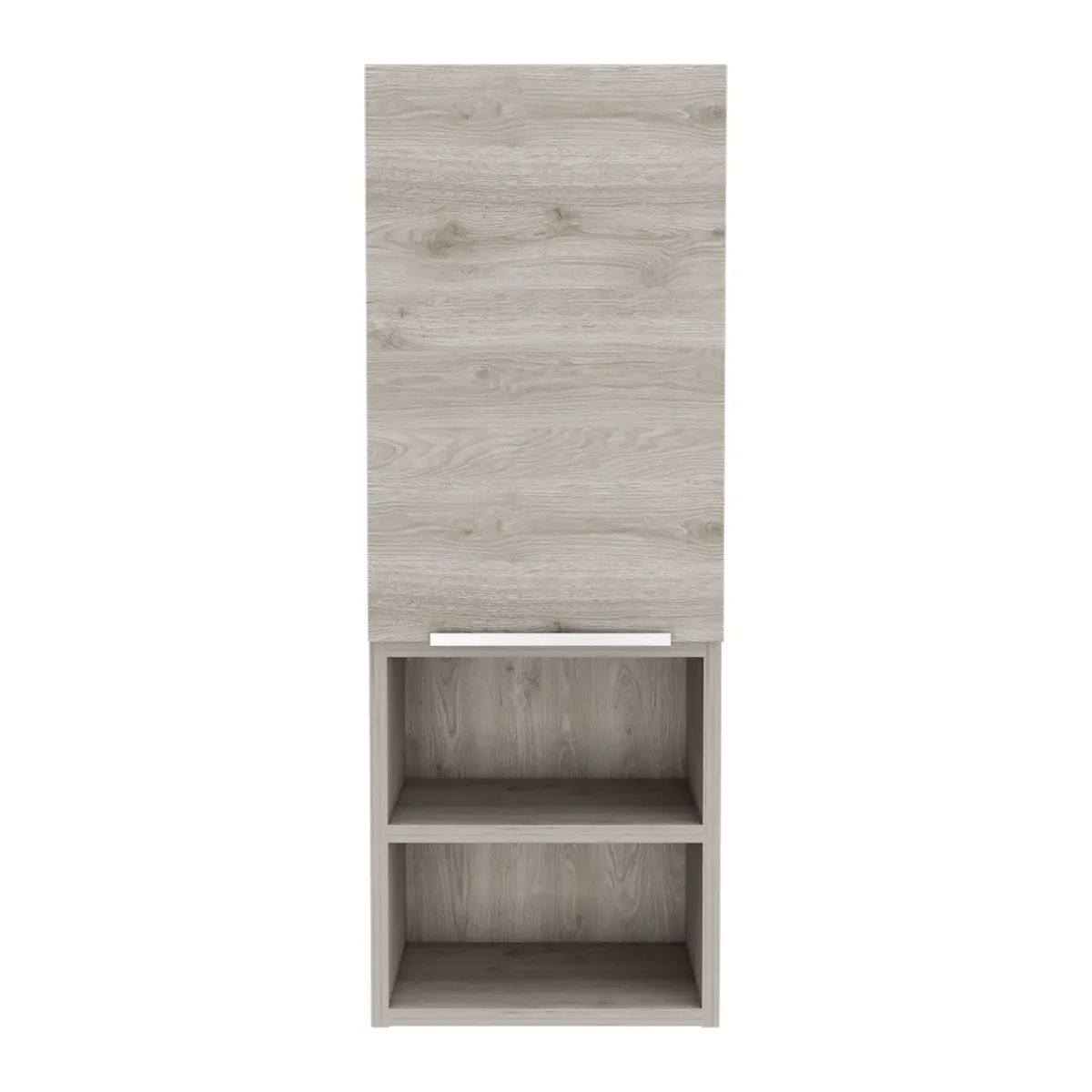 Streamdale Mila Bathroom Cabinet with Shelves and Single Door in Light Gray